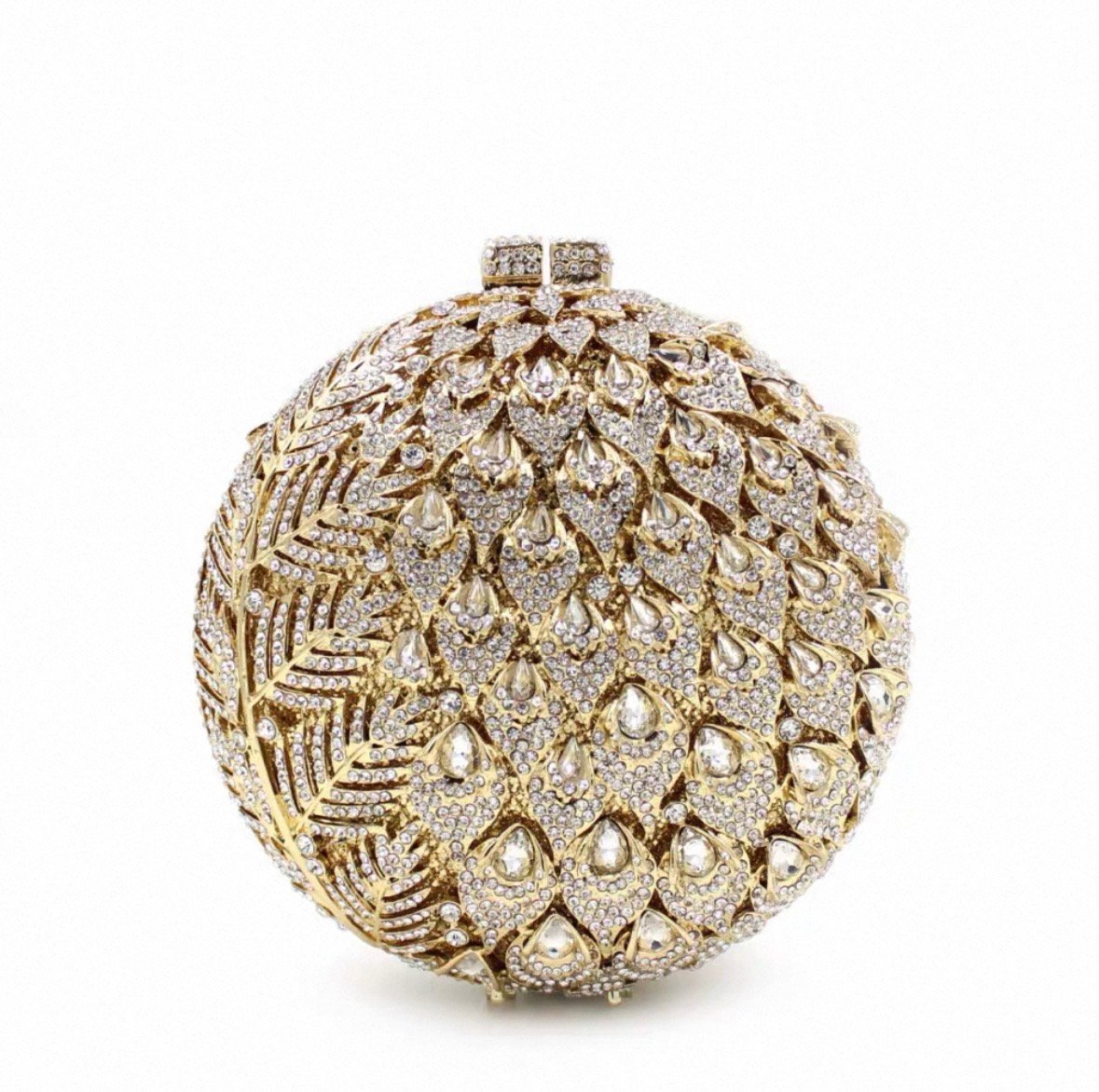 微信图片_20260817144518_265_121 Golden Peacock Sphere Clutch - Image 1